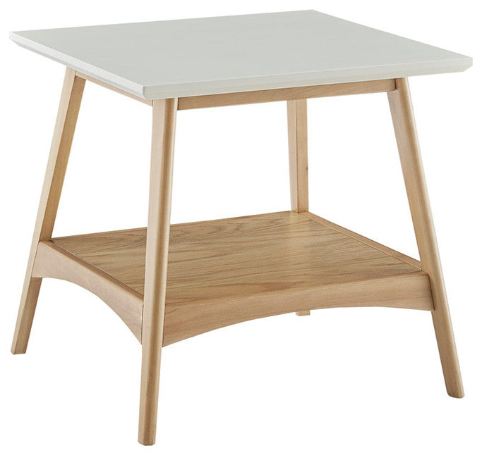 Madison Park Parker Mid-Century Modern Natural Wood End Table, Natural