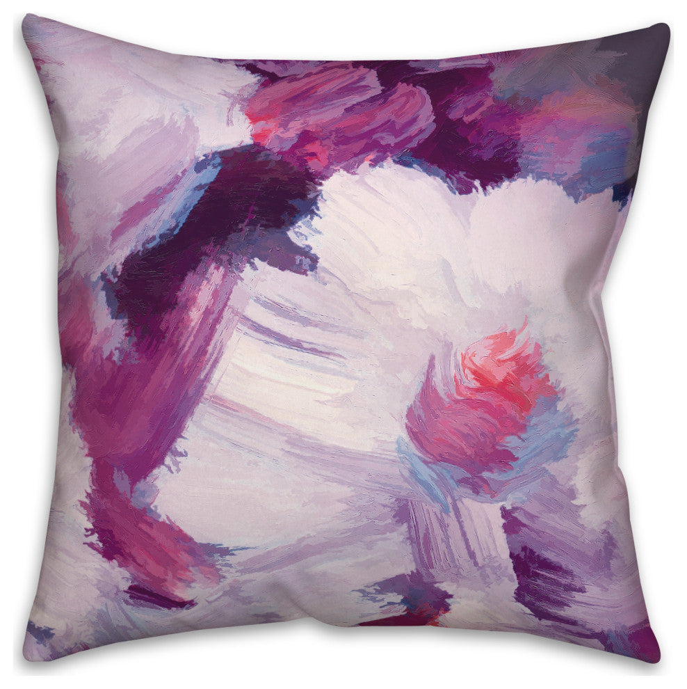 Lilac Florals 18x18 Spun Poly Pillow