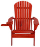 Earth Collection Adirondack Chair With phone and cup holder, Red, Two Adirondack