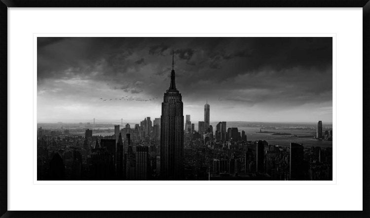 "New York Rockefeller View" Framed Digital Print by Wim Schuurmans, 38x22"