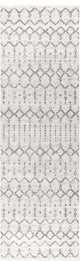 Moroccan HYPE Boho Vintage Diamond Runner Rug, Cream/Gray, 2 X 20