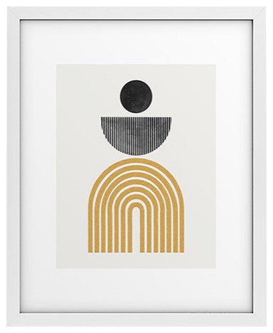 Tmsbynight Rainbow and Moon Framed Art Print, 18x24"
