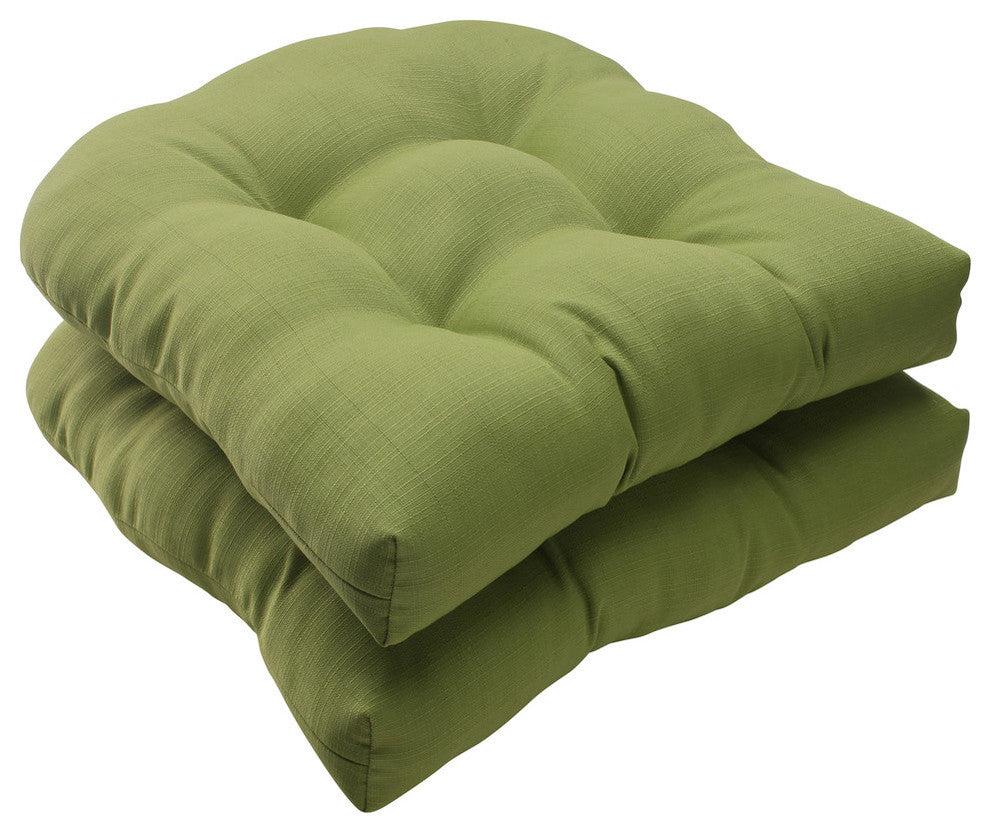 Forsyth Wicker Seat Cushion, Set of 2, Green