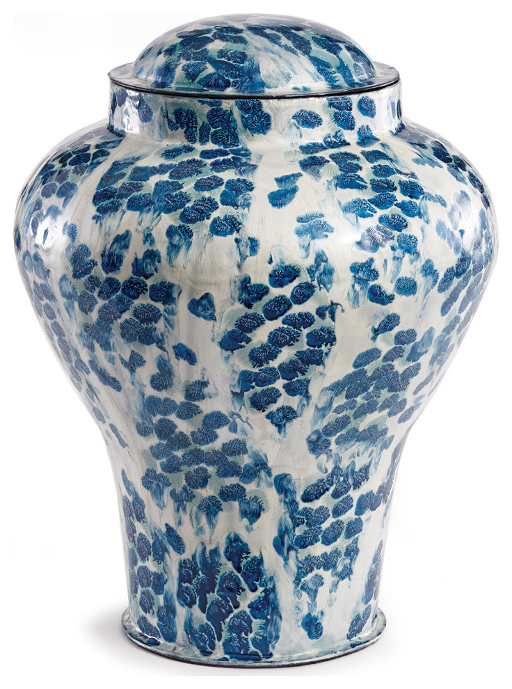 Floret Lidded Urn, Short