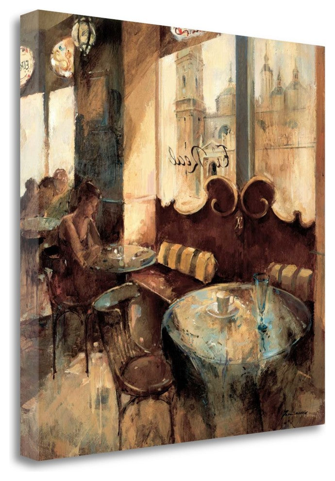 "El Real Cafe" By Noemi Martin,Ready to Hang Giclee Print on Gallery Wrap Canvas