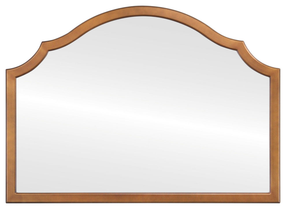 Pescara Framed Mantel Mirror, Peaks Cathedral, 38.4"x27.4", Autumn Bronze