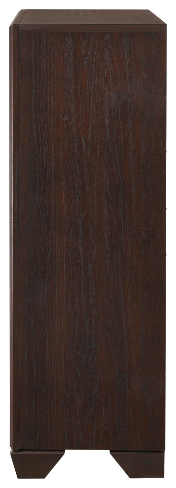 Kauffman 5-drawer Bedroom Chest Dark Cocoa