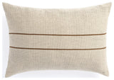 Handwoven Merido Pillow, Beige, 14"x20"