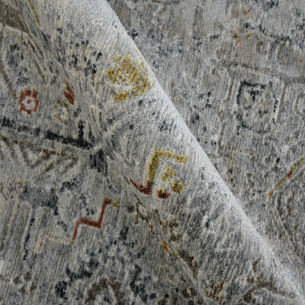 Fairmont Hennasie Area Rug, Silver, 2' x 3'3", Bordered