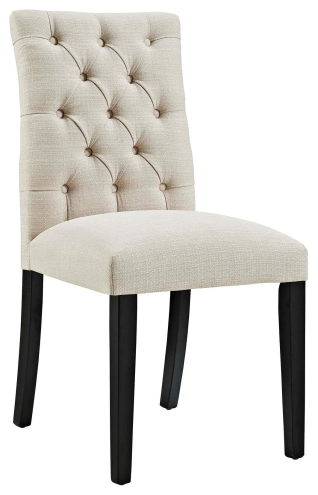 Duchess Parsons Upholstered Fabric Dining Side Chair, Beige