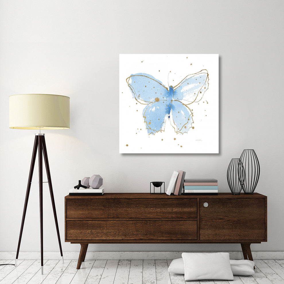 "Gilded Butterflies III" Digital Paper Print by Shirley Novak, 42"x42"