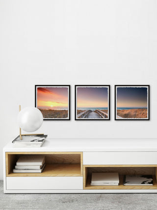 Epic Sunset Triptych, 3-Piece Set, 32x32 Panels