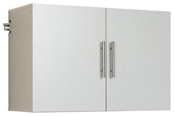 Prepac HangUps 36" Upper Storage Cabinet in Light Grey Laminate