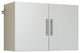 Prepac HangUps 36" Upper Storage Cabinet in Light Grey Laminate