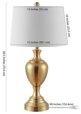 Safavieh Poppy Iron Table Lamp, Brass
