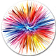 Color Explosion, Abstract Disc Metal Artwork, 23"