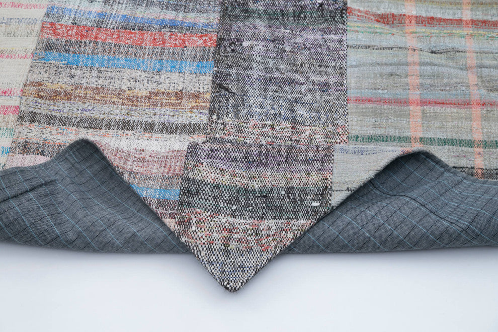 Rug N Carpet - Handmade Anatolian 6' 8'' x 9' 11'' Tribal Patchwork Kilim Rug