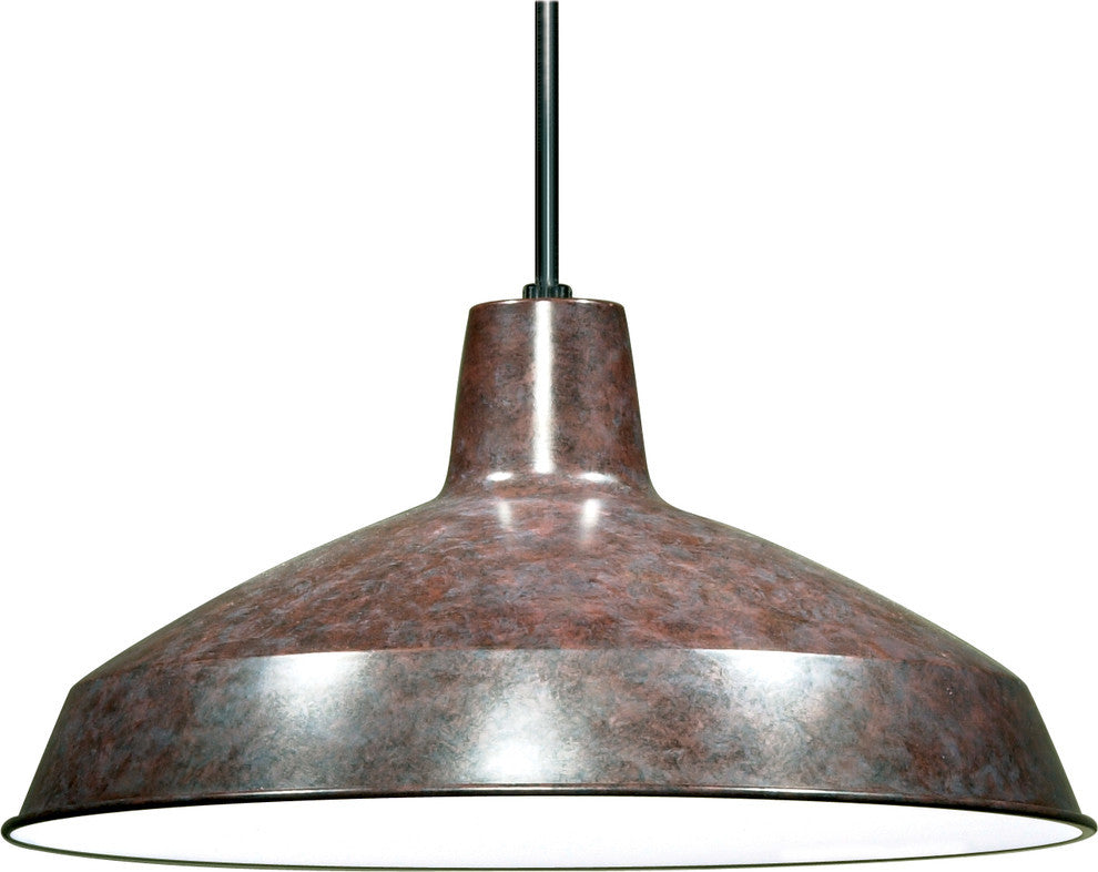 1 Light 16" Pendant Warehouse Shade, Old Bronze