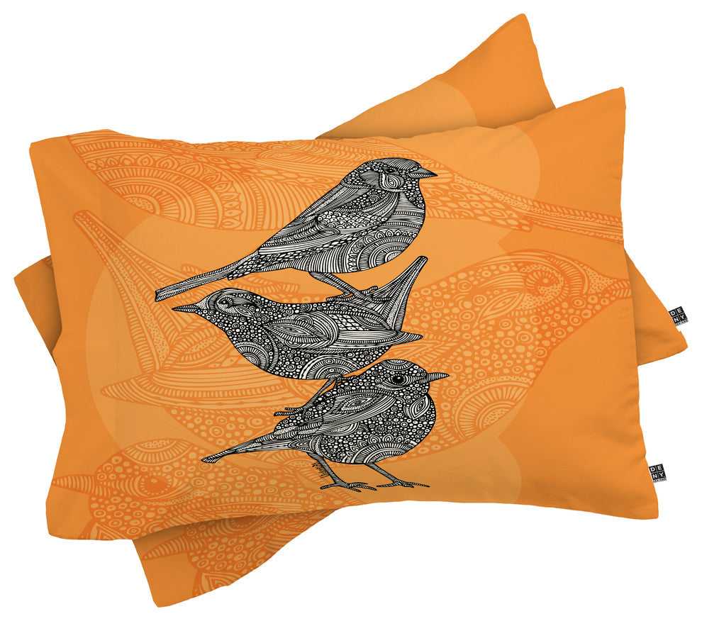 Deny Designs Valentina Ramos 3 Little Birds Pillow Shams, Queen