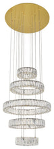 Mali Integrated LED Chip Light Gold Chandelier Clear Royal Cut Crystal