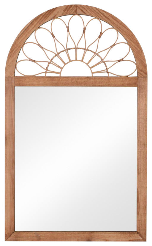 Window Wooden Wall Mirror