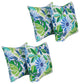17" Square Polyester Outdoor Throw Pillows, Set of 4, Lensinhl Lagoon