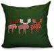 Merry Moose Pillow, Green, 20"x20"