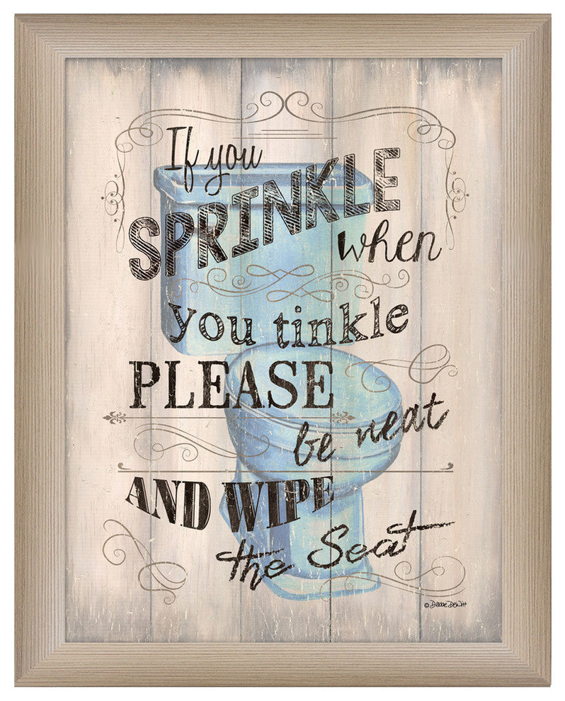 "If You Sprinkle" By Debbie DeWitt Ready To Hang Printed Wall Art, Beige Frame