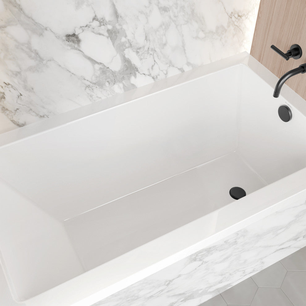 Voltaire 54x30, Acrylic Glossy White, Alcove, Bathtub, Right-Hand Drain