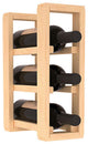 Pine 3-Bottle Countertop Wine Rack, Unstained