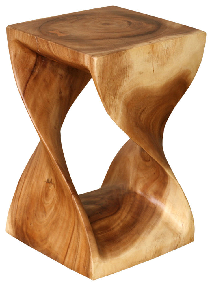 Natural Wood Twist Stool