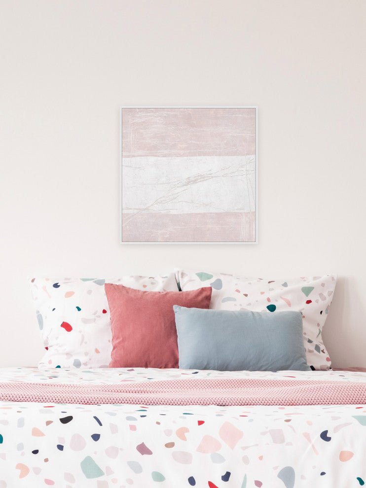 "Slow Movement" Floater Framed Painting Print on Canvas, 18x18
