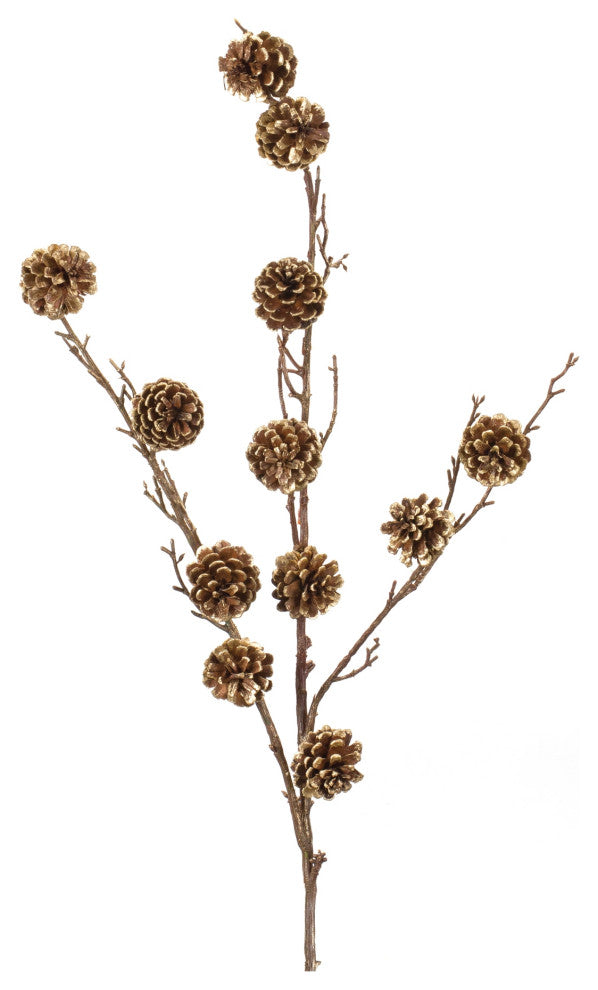 Pine Cone Twig Spray, Set of 2