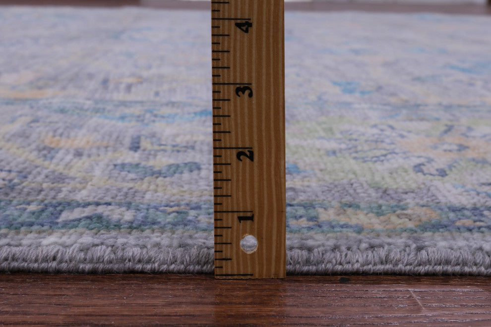 8' 11" X 11' 1" Hand Knotted Turkish Oushak Wool Rug - Q13365