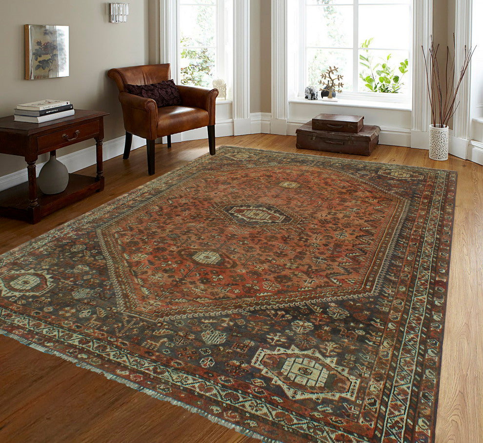 Semi-Antique Kempe Rust Rug
