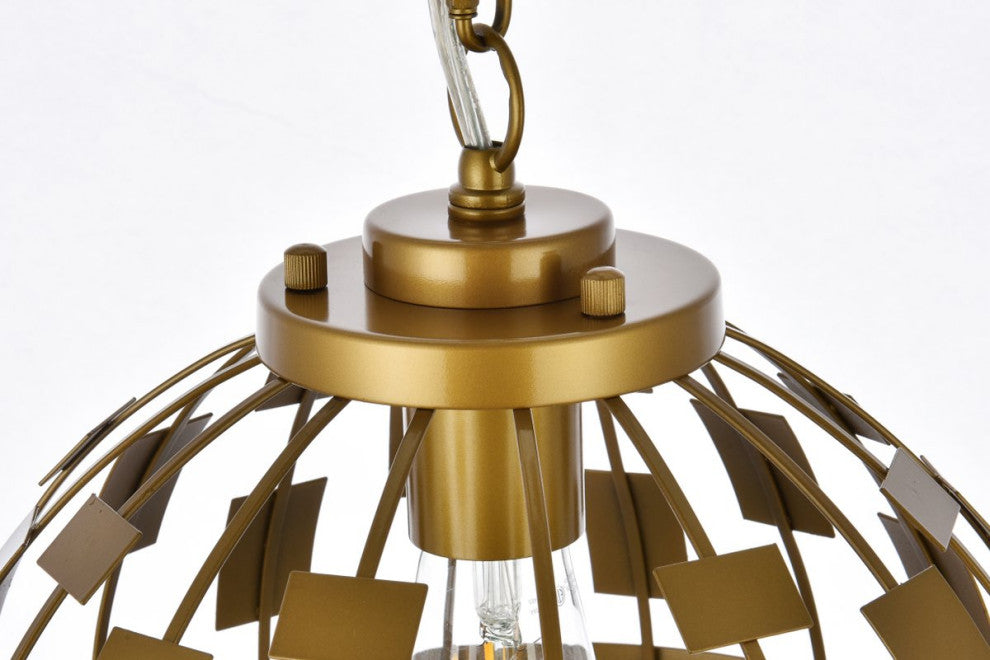 Louie 1-Light Pendant, Brass