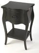 Black Single Drawer Nightstand