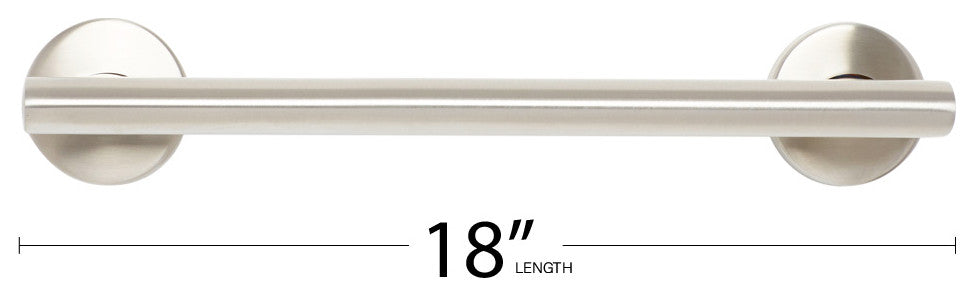 Coronado Oval Designer Shower Grab Bar, Satin, 18"