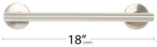 Coronado Oval Designer Shower Grab Bar, Satin, 18"