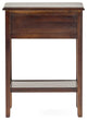 GDF Studio Noah Wood Top Drawer Accent Table, Brown Mahogany