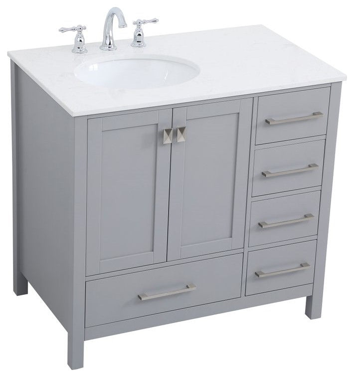 Elegant Decor Irene Bathroom Vanity Gray
