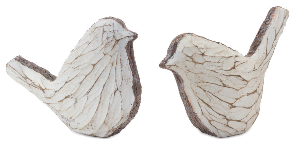 Carved Bird Figurine, Set of 4
