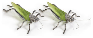 Decorative Grasshopper Figurine, Green (Set of 2)