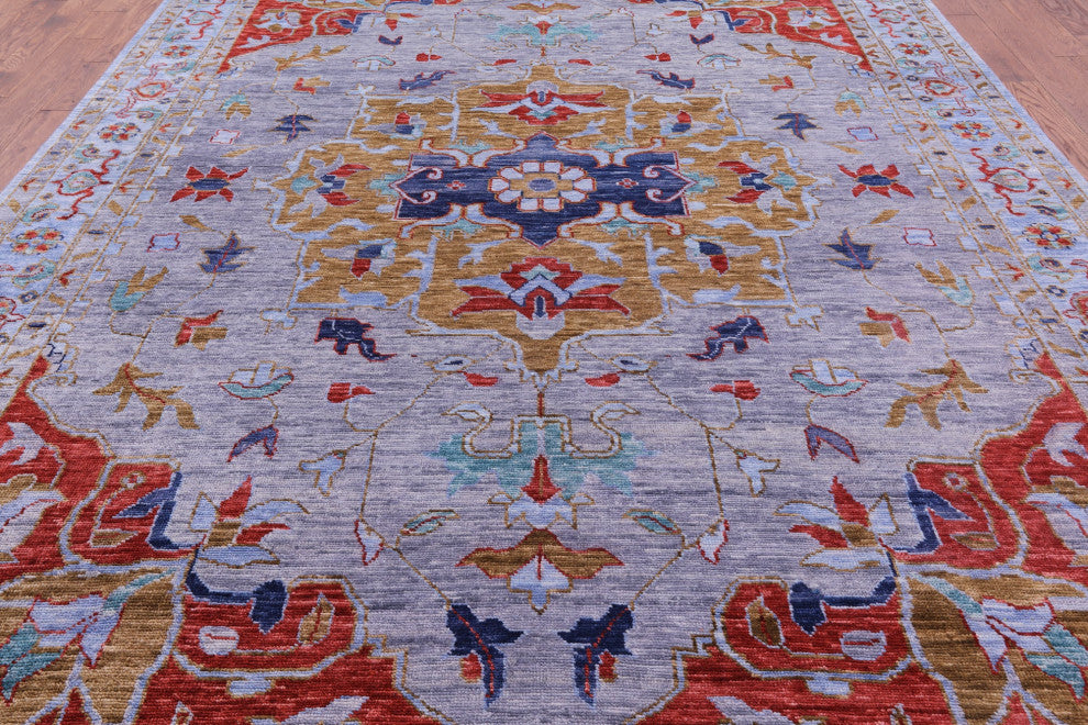 9' 9" X 14' 0" Persian Heriz Serapi Handmade Rug - Q13053