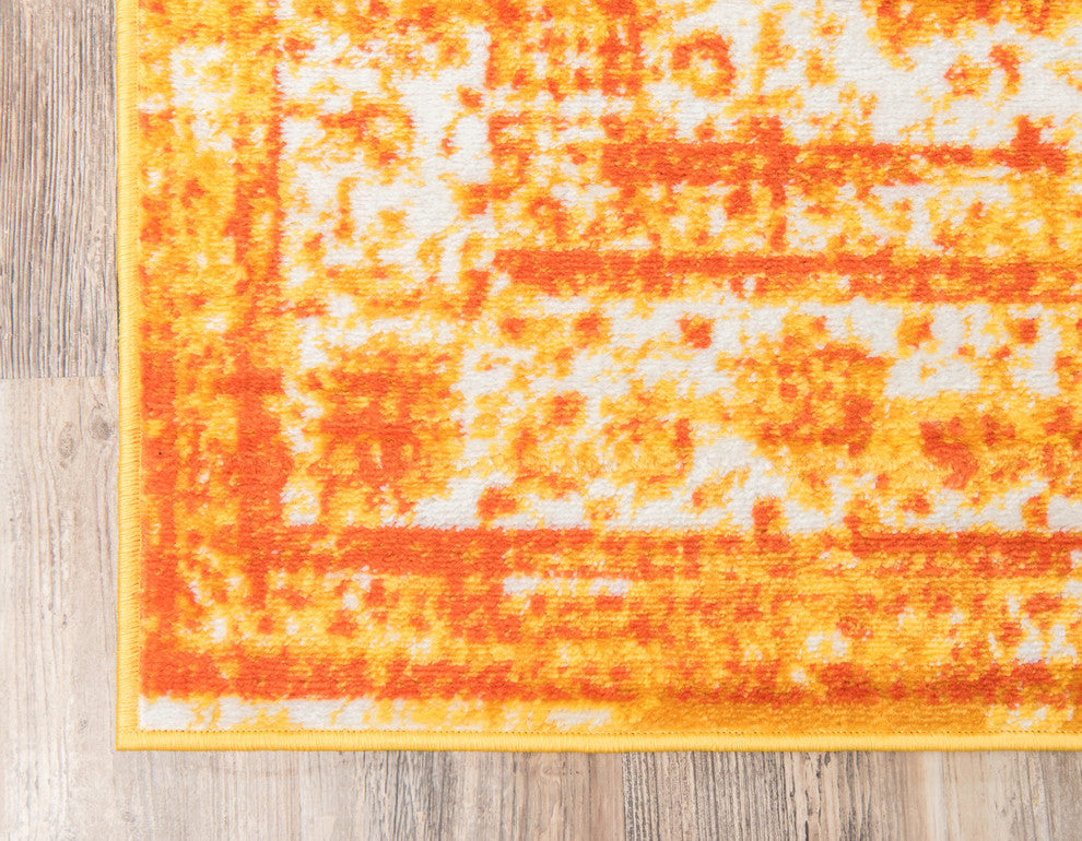 Unique Loom Orange Salle Garnier Sofia 2'x3' Area Rug
