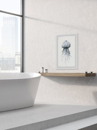 "Floating Jellyfish" Framed Painting Print, 20"x30"