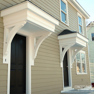 11 1/4"W x 5 5/8"D x 40 1/2"H Angel Corbel, Left