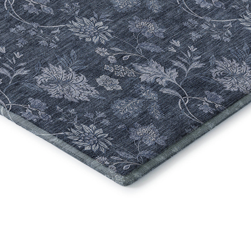 Premium Machine Washable Mayfield AMF680 Blue 5' x 7'6" Rug