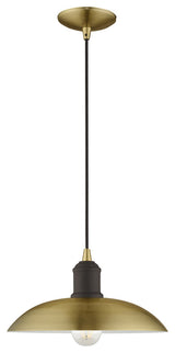 Livex Lighting Antique Brass 1-Light Mini Pendant