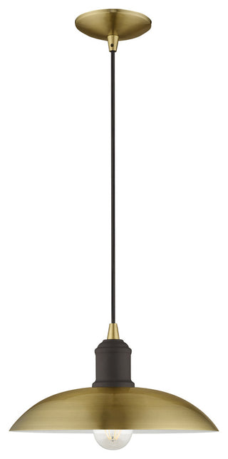 Livex Lighting Antique Brass 1-Light Mini Pendant